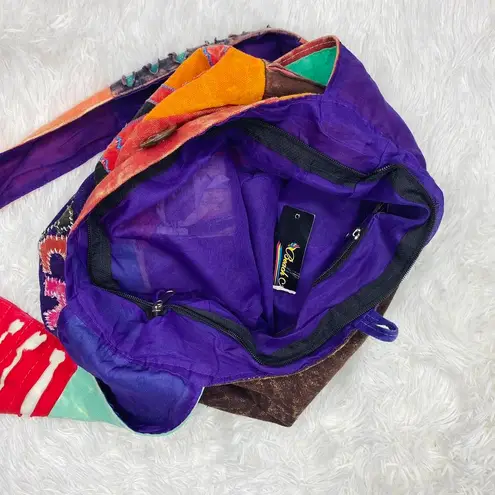 Beach Angels NWT Jamaica Peace Sign Hippie Festival Colorful Crossbody Bag