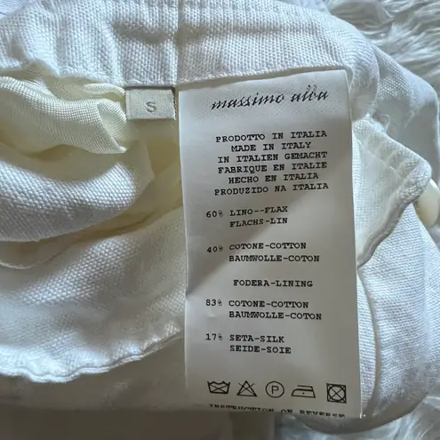 Massimo Alba Ivory Linen-Blend Blazer