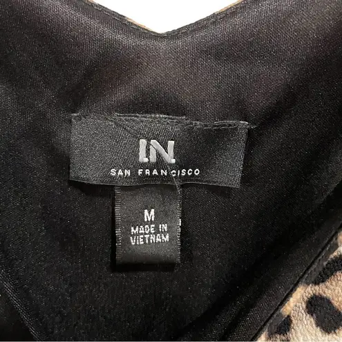 I.N. San Francisco NEW I.N. Leopard Print Strappy Sleeveless Party Handkerchief Hem Wrap Dress