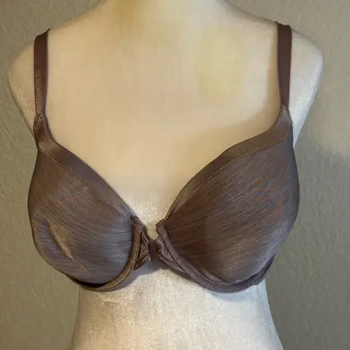 Vanity Fair 75339 Full Coverage Underwire Bra 38D Shimmer Taupe Front Closure - Image 3