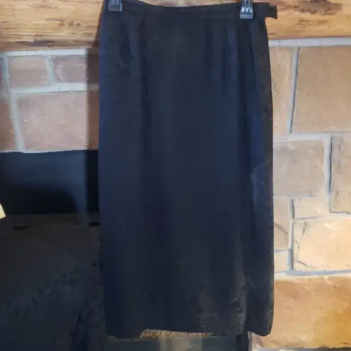 Albert Nipon Boutique silk suit 1980's vintage see beautiful details Black