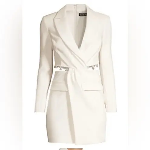Lavish Lice Lavish Alice White Pearl Cut-Out Blazer Dress Size 10 Bridal Bachelorette NWT