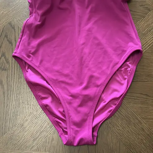 Robin Piccone Ava Strapless Bandeau One-Piece Swimsuit, Size 12, $178