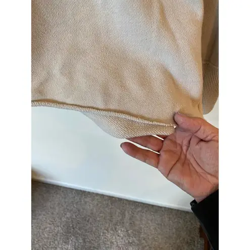 Aerie  Long Sleeve Cropped Turtleneck Pullover Sweater Beige Women's Medium