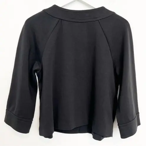 Hanna Andersson Button Front Swing Jacket Knit Cardigan Black New NWT Medium