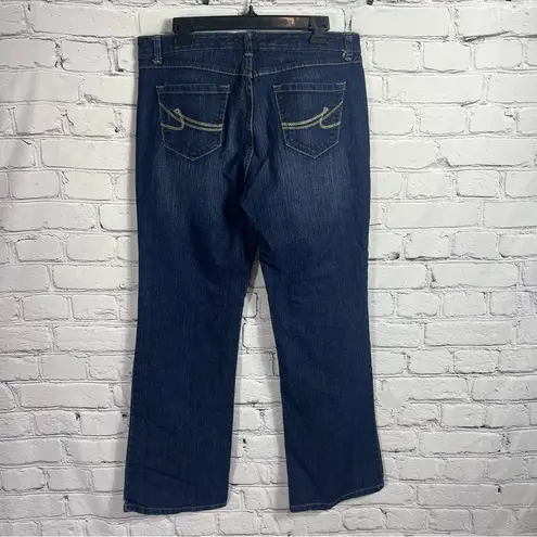 Nine West Women's  Dark Wash Wide Leg Jeans Size 12 (C11)