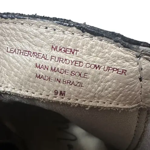 Matisse Black Nugent Calf Hair Ankle wedge Booties