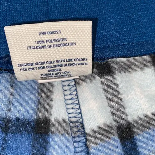 Magellan outdoors Magellan blue plaid fleece pajama bottoms size medium