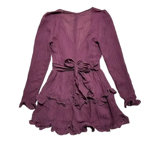 Saints + Secrets Wine Long Sleeve Mini Dress | U.S. Woman’s XSmall