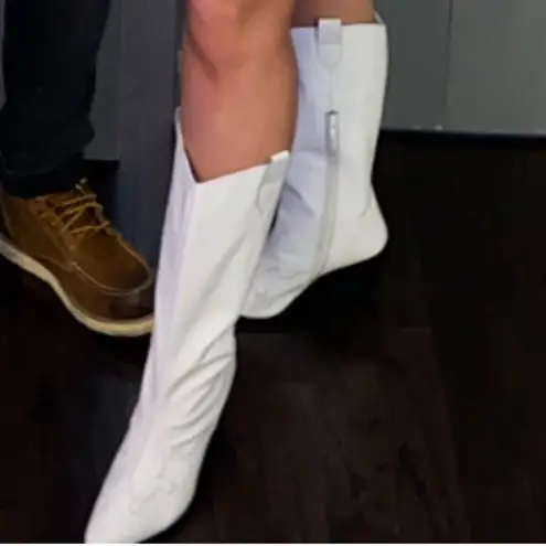 Nasty Gal White Cowgirl Boots