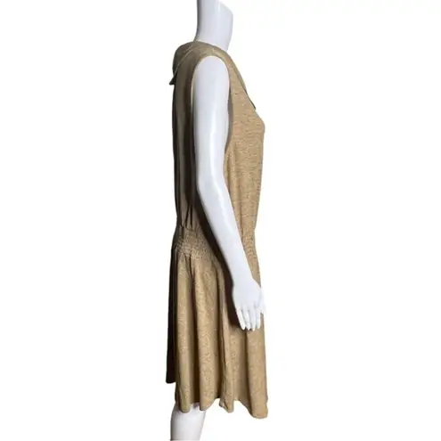 Soft Surroundings Dress Womens Large Petite Tan Kerry Cowl Neck Casual Neutral