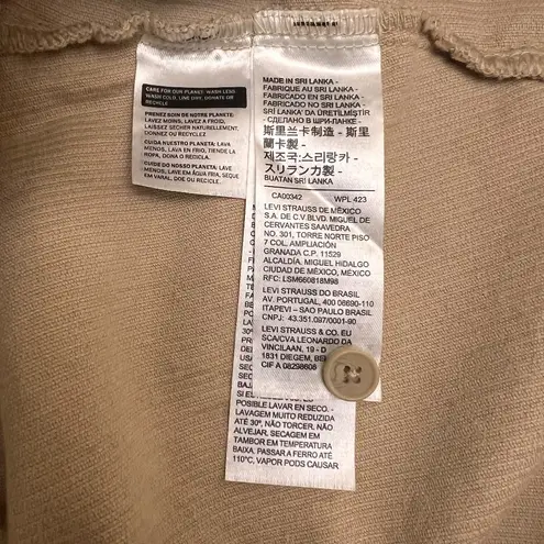 New Levi's Women's Corduroy Remi Utility Shirt In Brown Ice Coffe Size 2XL NWT