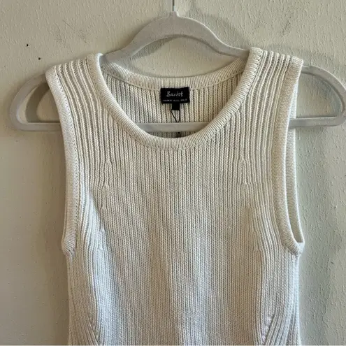 Bardot REVOLVE Sweater Miley Zip Top in Ivory Sleeveless Sz S NWT