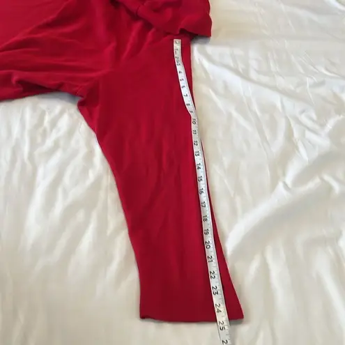 Lennie for Nina Leonard size 3X shawl collar LS red maxi sweater dress EUC