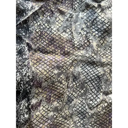 NWT ESCADA Silk Blouse Womens 40 (Medium) Brown Snake Print Button Up Shirt Top