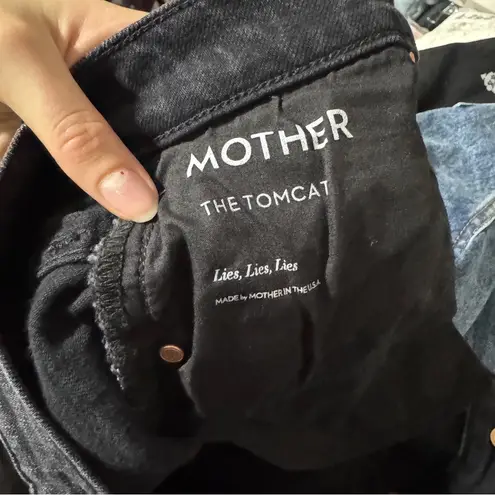 Mother SUPERIOR Jeans The Tomcat in Lies, Lies, Lies Size 27 Black