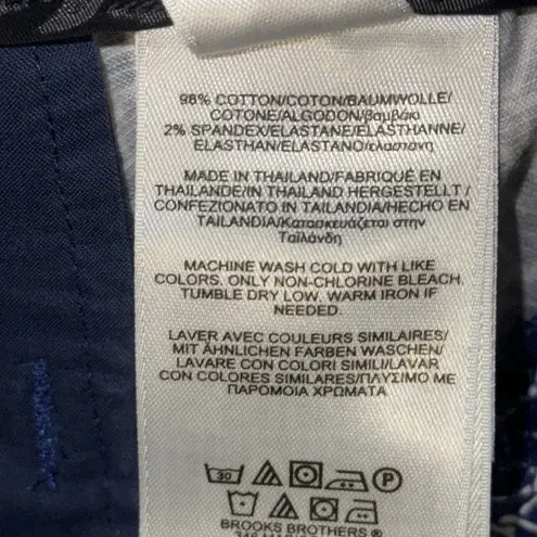 Brooks Brothers 346 Blue & White Print Natalie Fit Cropped Pants Women’s Size 10