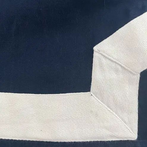 Sail To Sable 100% Linen Navy & White Mini Length Shift Dress - Size Small