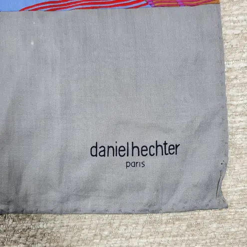 VTG Daniel Hechter Silk Scarf 30" Square Green Plaid Elephant Hand Rolled