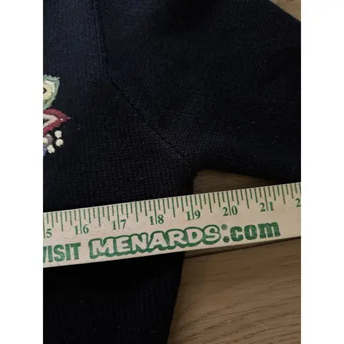 Susan Bristol Cardigan Sweater Button Down Size Medium Hand Embroidered Vintage