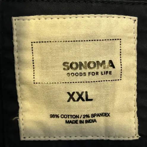 SONOMA GOODS FOR LIFE Navy Blue Utility Jacket Full Zip Button Pocket Size XXL