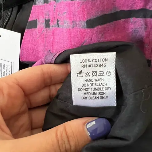 NWT RHODE Piper Plaid Ruched Cotton Purple Mini Dress Sz S