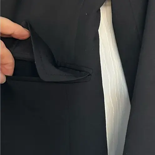 J.Crew  Suiting Black Lightweight Wool Lined Blazer Size 0