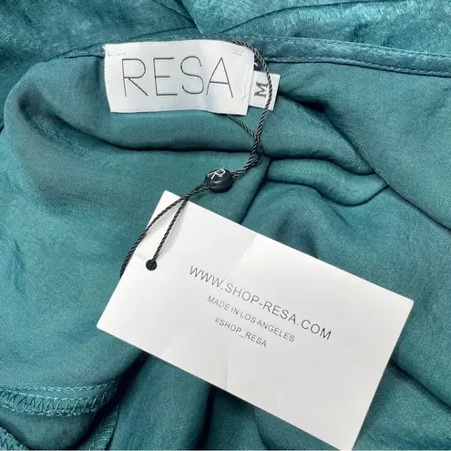 Resa Madison Spaghetti Strap Midi Slip Dress in Emerald Green Medium NWT