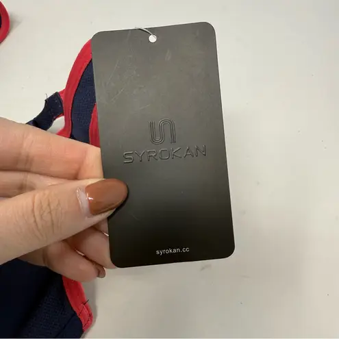 SYROKAN NWT Full Support Racerback Lightly Lined Underwire Sports Bra 34E Blue Size undefined