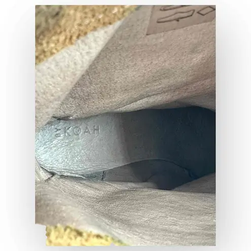 KOAH Brown Leather Ankle Boots Rubber Sole Tread Pattern Casual Style Size 39 Tan