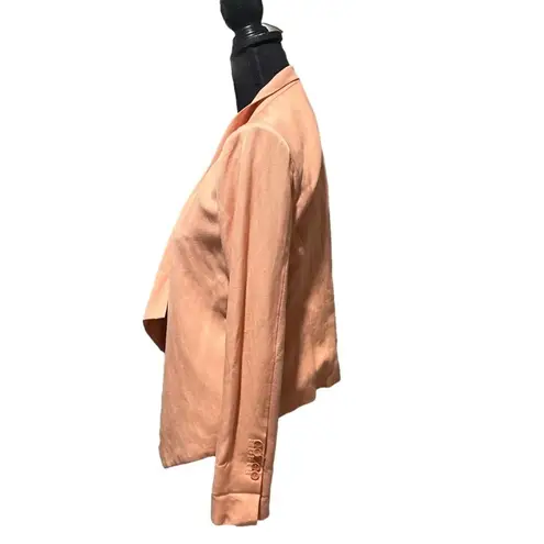 BCBG Maxazria Peach Blush Abree Relaxed Draped Open Front Jacket Blazer