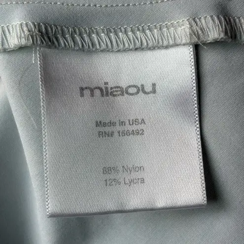 Miaou Helga passport print asymmetrical hem sheath dress size S small Blue