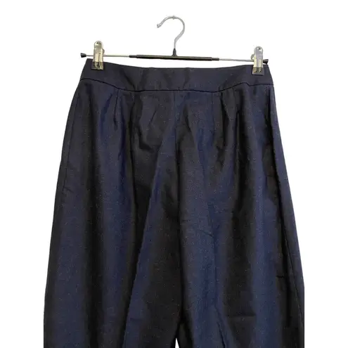 St. John NWT Collection Wool Wide Leg Trouser Pants Size 4 Dark Midnight $520 - Image 4