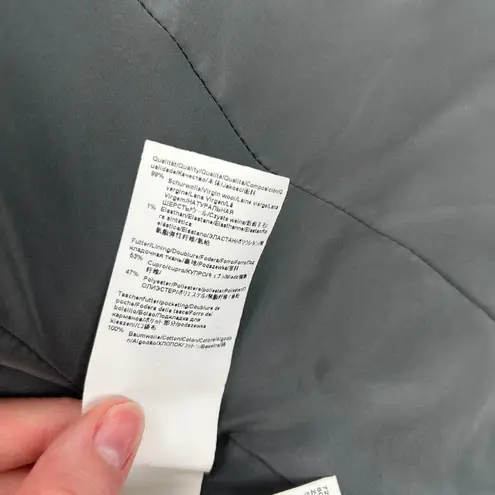 Hugo Boss Boss Jasyma Wool Jacket Blazer Gray Stripe Size 12 Collarless