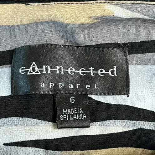 Connected Apparel Women's Size 6 Striped Sleeveless Sheath Dress