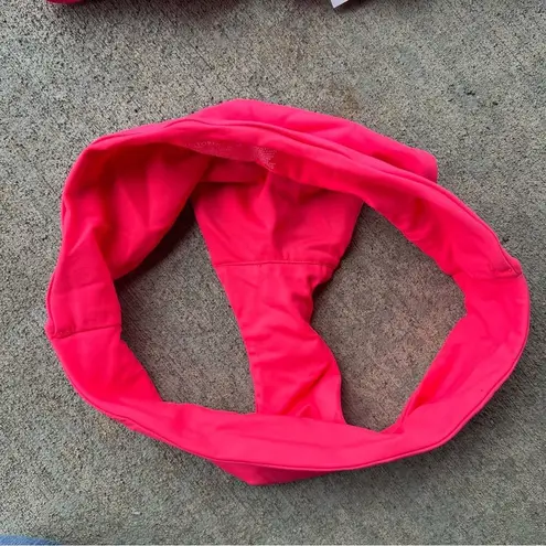 Victoria's Secret Victoria’s Secret 32B/XS The High Tie Halter and Classic Hipster Hot Pink Bikini