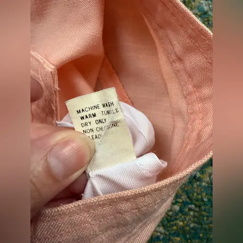 Vintage Together! button back high waist coral maxi skirt, size 10 Orange