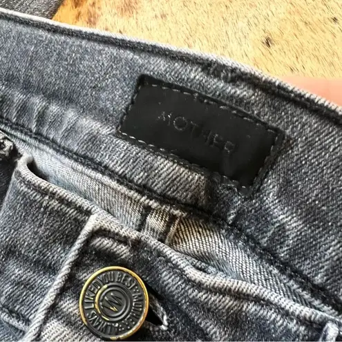 MOTHER DENIM The Stunner Ankle Fray Skinny Jeans in Friday the 13th Size 27 Black