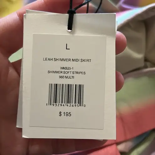 ONIA “Leah” Shimmer Midi Skirt