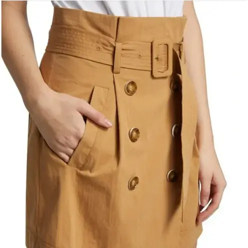 Veronica Beard Jeans Melany Mixed Media Dress White Tan Women's Size L