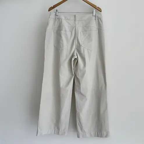 Lululemon Pants Womens 32 X 30 Wide Leg City Sleek Chino Khakis High Waist Ivory