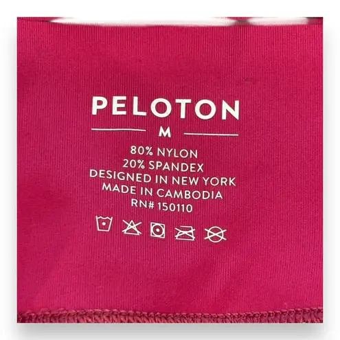 Peloton Move Mission Tulip Hem Leggings Sz M High Rise Pink Cycling Athletic