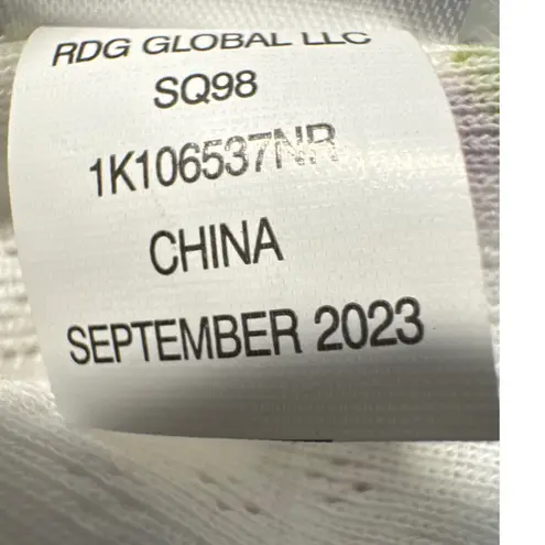 Freshman 1996 Floral Print Corset Tank Top Ribbed Knit White Cute Cottagecore L Size L