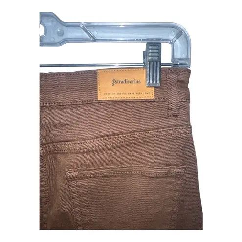 Stradivarius  Brown Slim Flare Jeans, Size 6