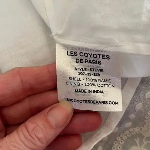 Elegant White Ruffle Dress Les Coyotes de Paris brand. Kids 18/Women's small.