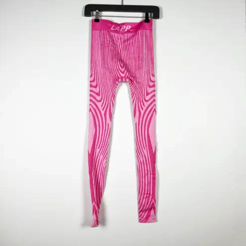 LAPP Seamless Athletic Work Out High Rise Pink Abstract Print Pattern Leggings S