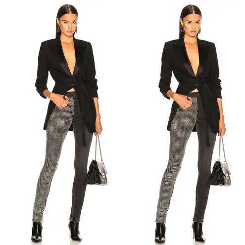 Alexander Wang Studded Panel Slim Jeans Grey Aged Size 27 NWT