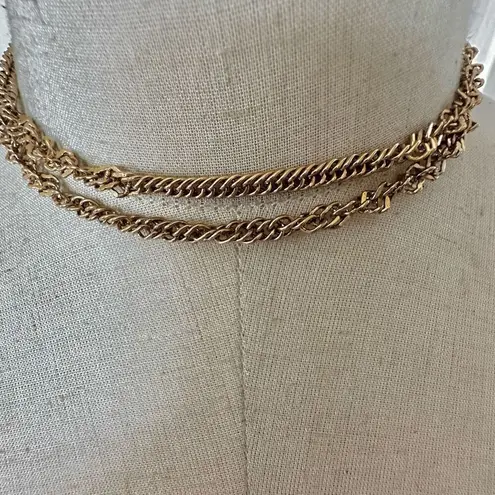Park Lane gold tone vintage long chain necklace