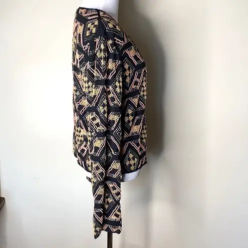 Jerome Black Beaded Open Front Y2K Jacket