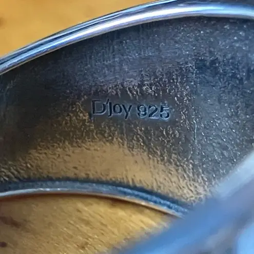 Natural White Buffalo Sterling Silver Ring Size 7 Black